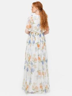 Anaya With Love Floral Twist Detail Maxi Dress, Ivory - view 2, Ivory