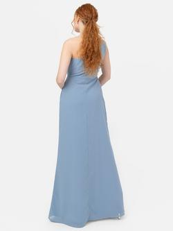 Anaya With Love Asymmetric Waterfall Ruffle Maxi Dress, Soft Blue - view 2, Soft Blue