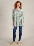 White Stuff Marlie Button Tunic Dress, Green/Multi
