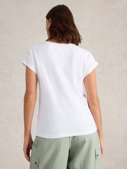 White Stuff Nelly Embroidered T-Shirt - view 2, Bril White