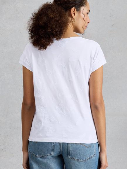 White Stuff Nelly Embroidered T-Shirt - view 2, Bril White