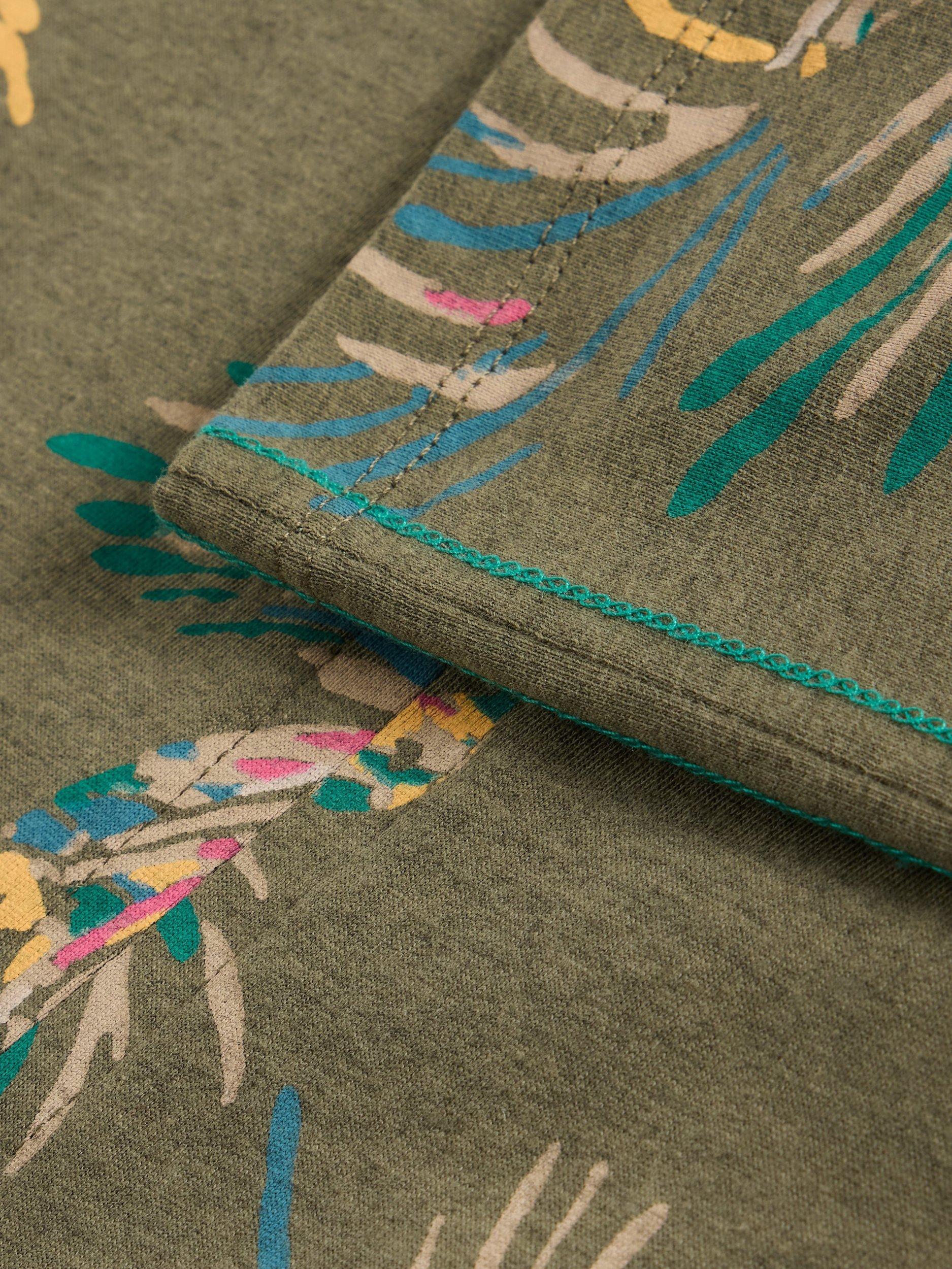 Product image 6 of 6, which shows White Stuff Nelly Birds T-Shirt, Green/Multi, 6