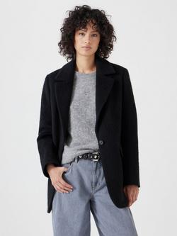HUSH Jayde Italian Wool Blazer, Black