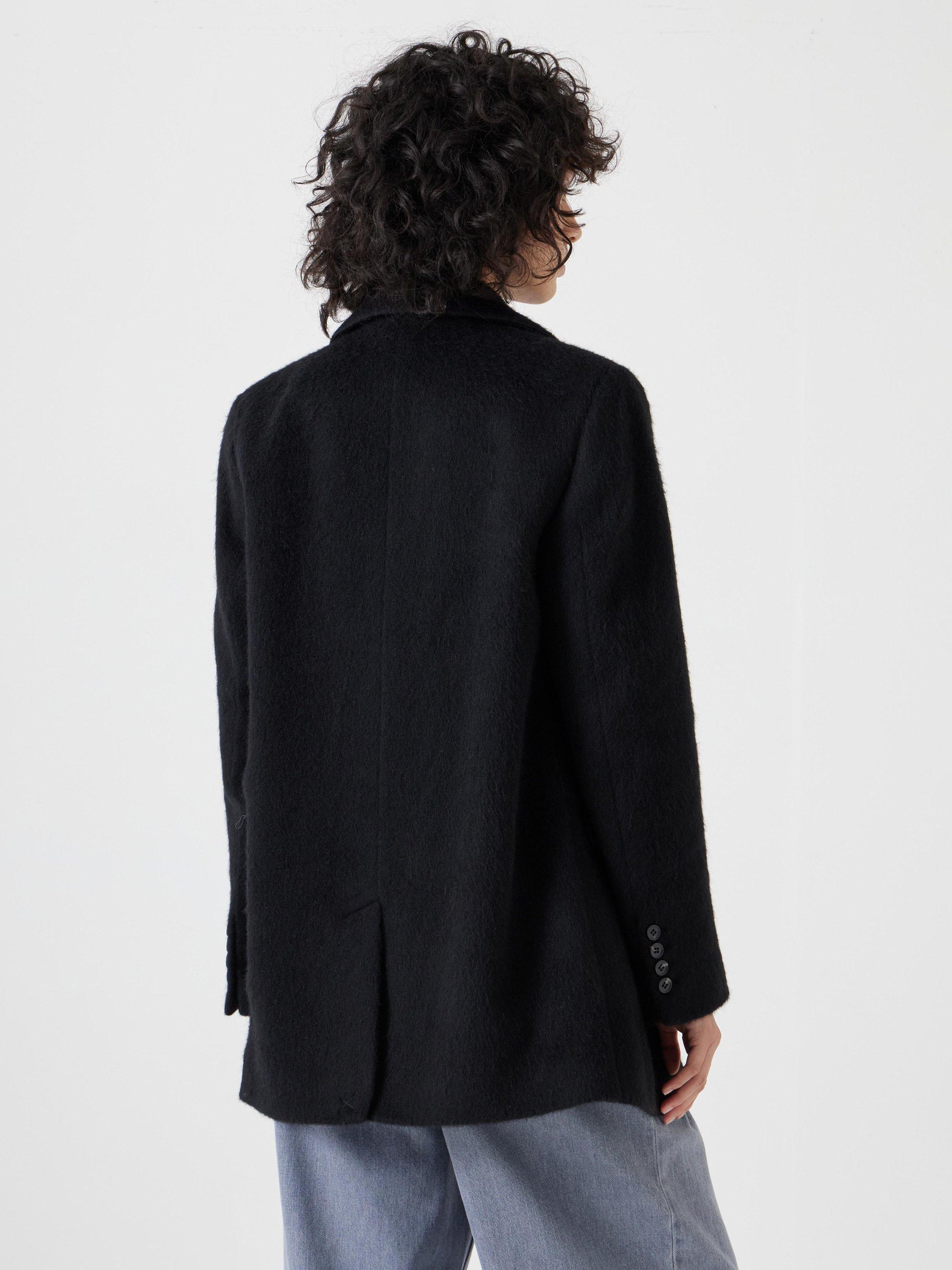 Product image 3 of 5, which shows HUSH Jayde Italian Wool Blazer, Black, 6