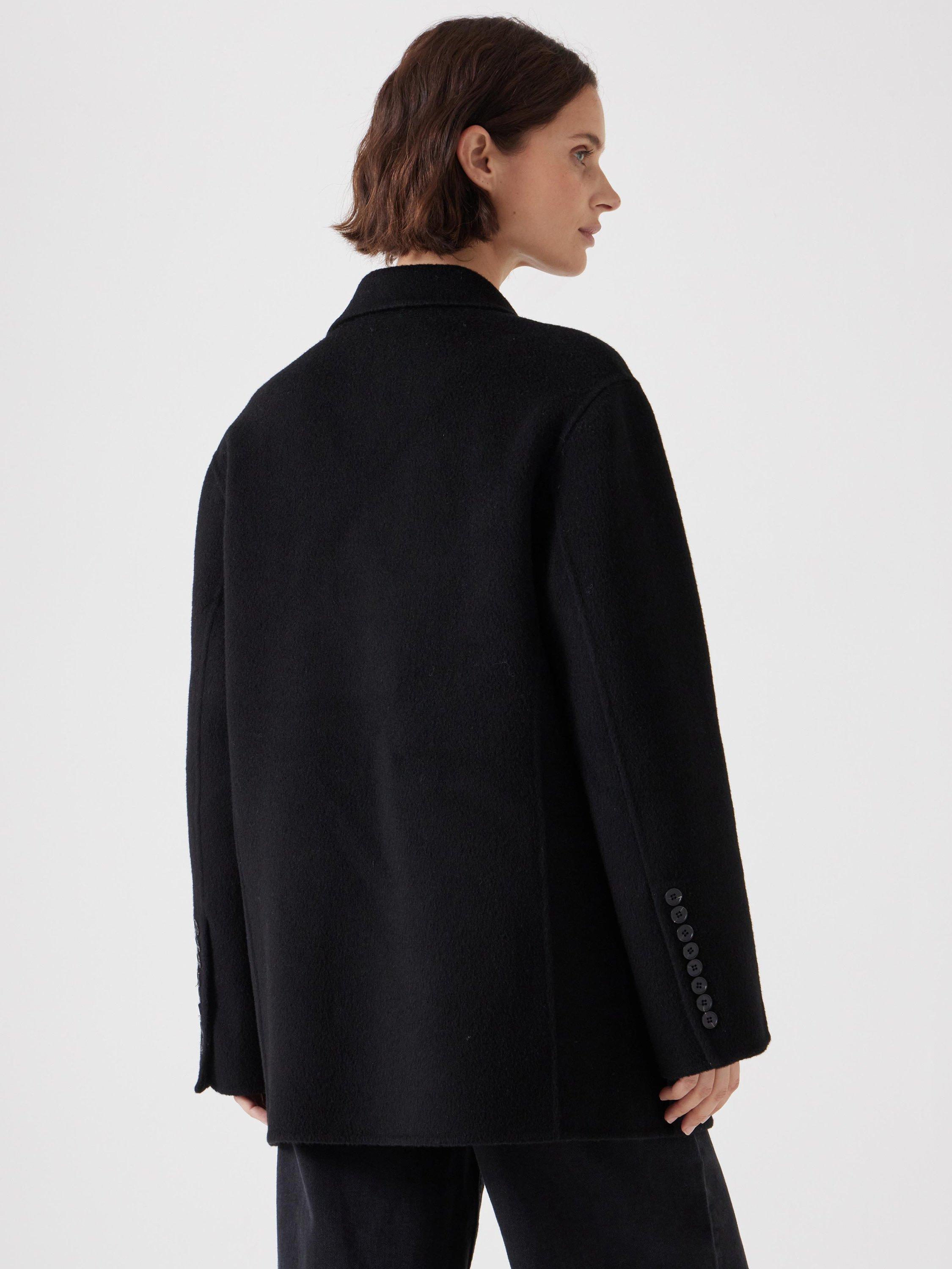 Product image 2 of 5, which shows HUSH Double Face Pure Wool Blazer, Black, XXS-XS