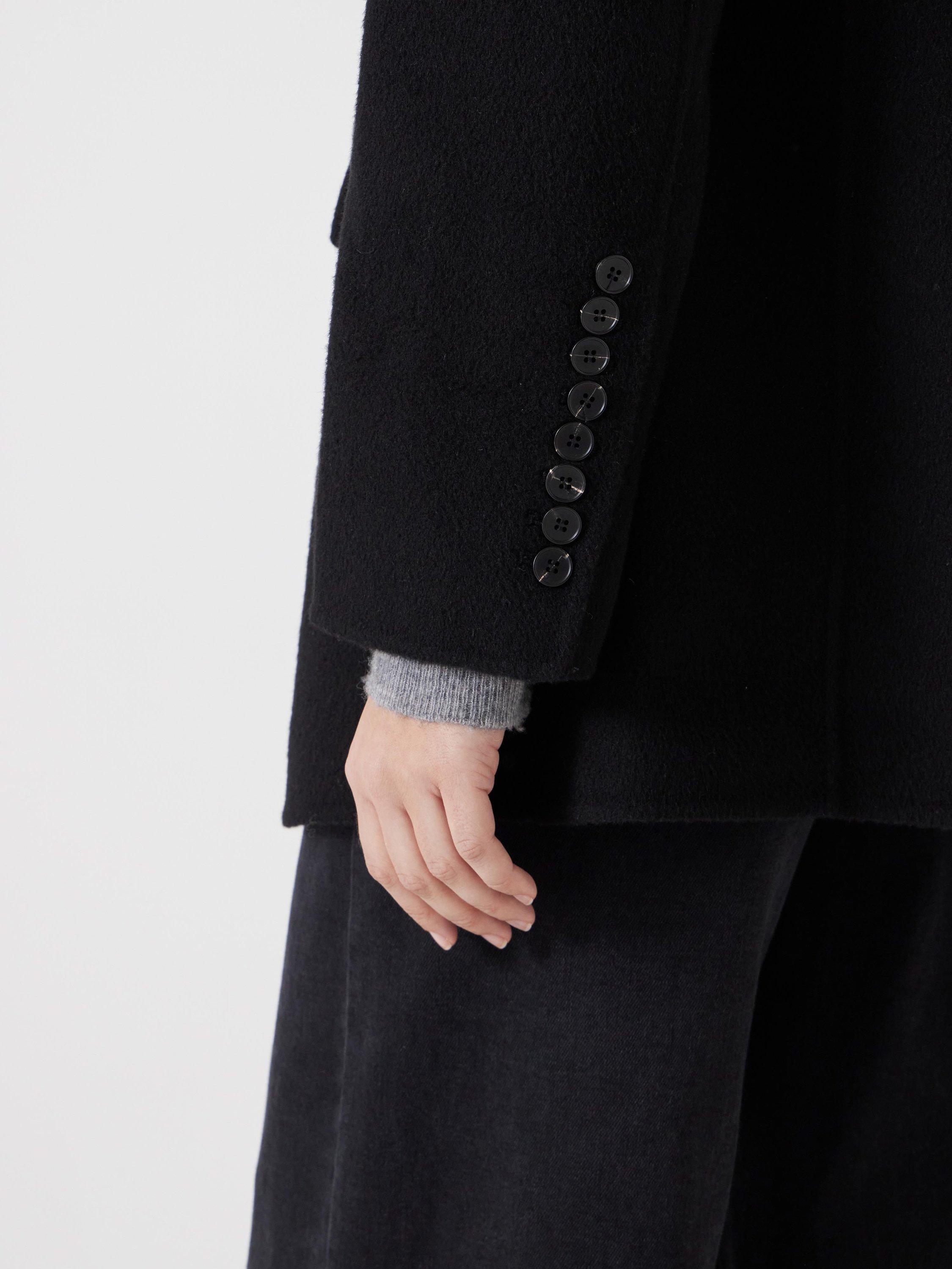 Product image 4 of 5, which shows HUSH Double Face Pure Wool Blazer, Black, XXS-XS
