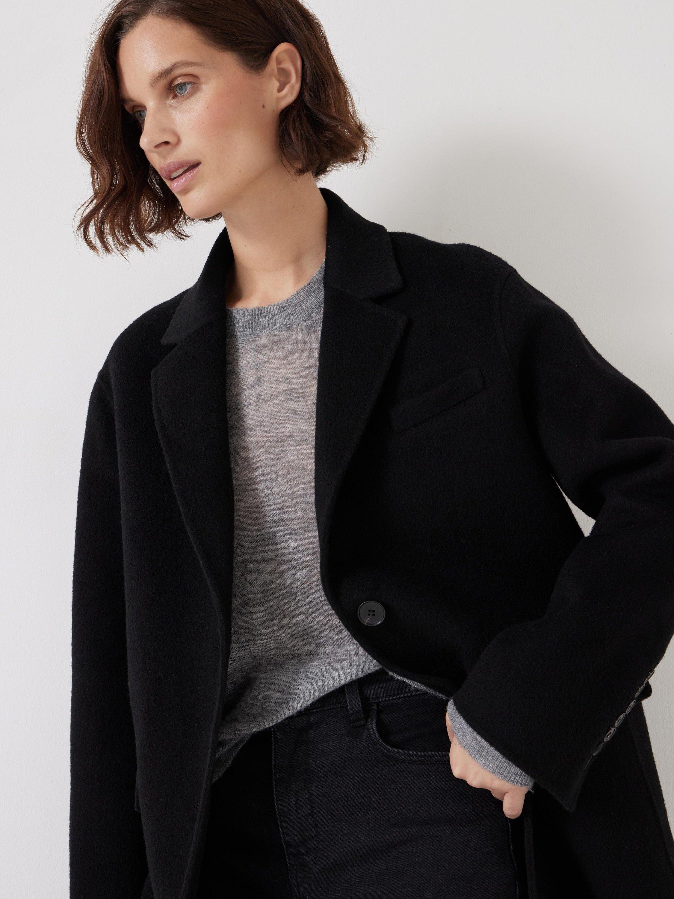 Product image 5 of 5, which shows HUSH Double Face Pure Wool Blazer, Black, XXS-XS