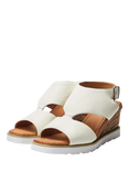 Moda in Pelle Mapel Leather Wedge Heel Sandals, White