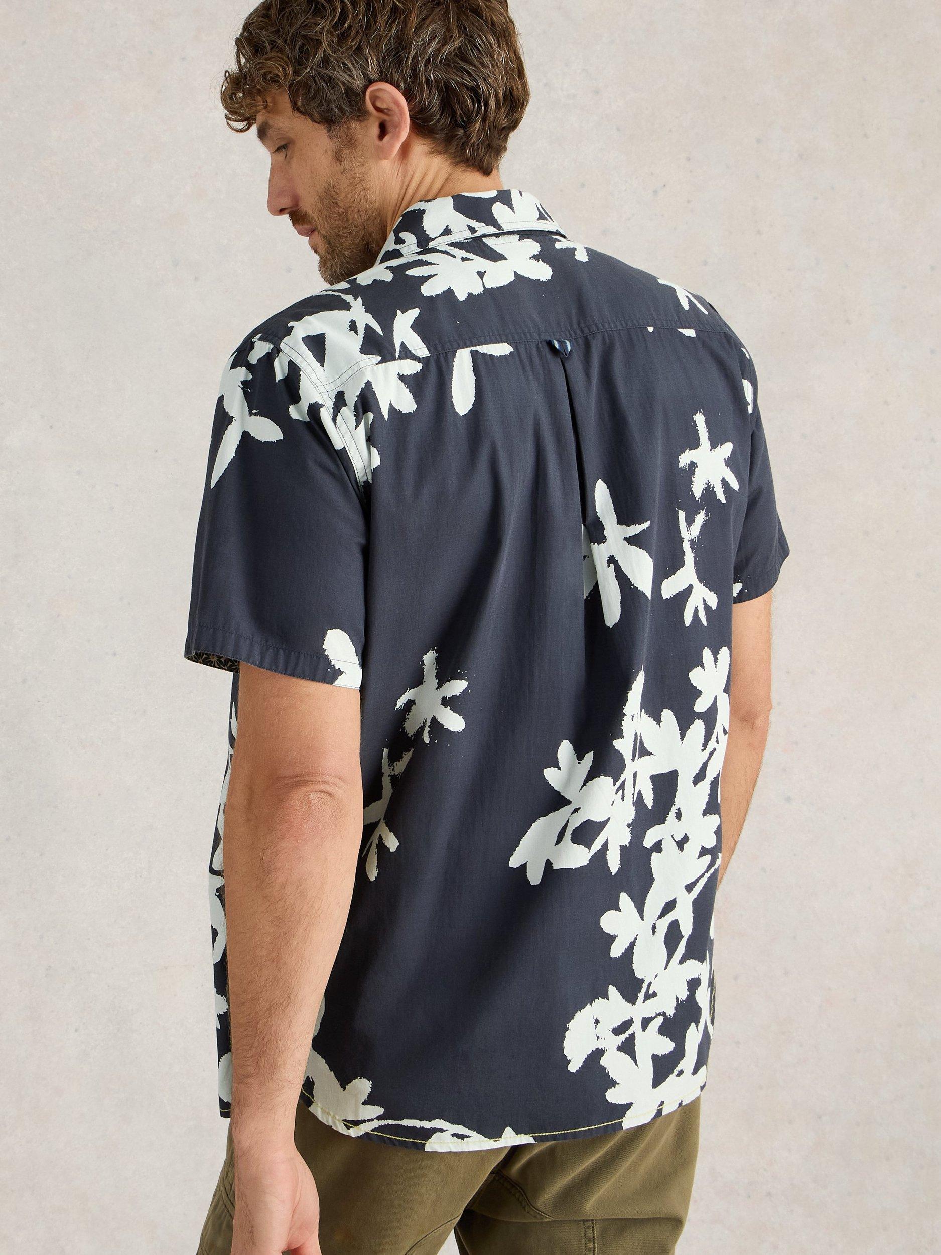 Product image 2 of 6, which shows White Stuff Cotton Regular Fit Floral Shirt, Navy, M