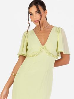 Anaya With Love Ruffle Trim Maxi Dress - view 2, Spring Green
