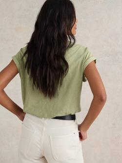 White Stuff Beth Pocket T-Shirt - view 2, Dusty Green