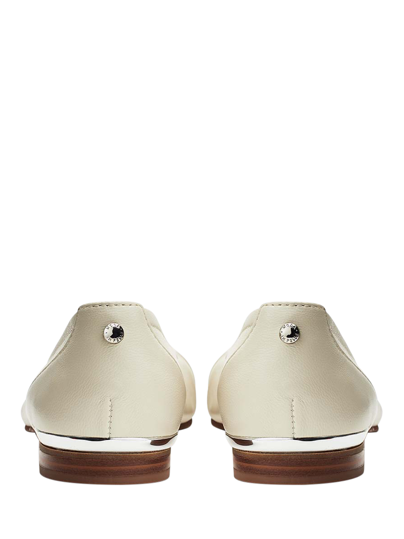 Product image 3 of 4, which shows Moda in Pelle Freesia Leather Ballerina Pumps, White, 3