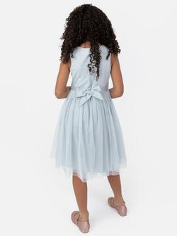 Maya Deluxe Kids' Sequin Sleeveless Dress - view 2, Ice Blue