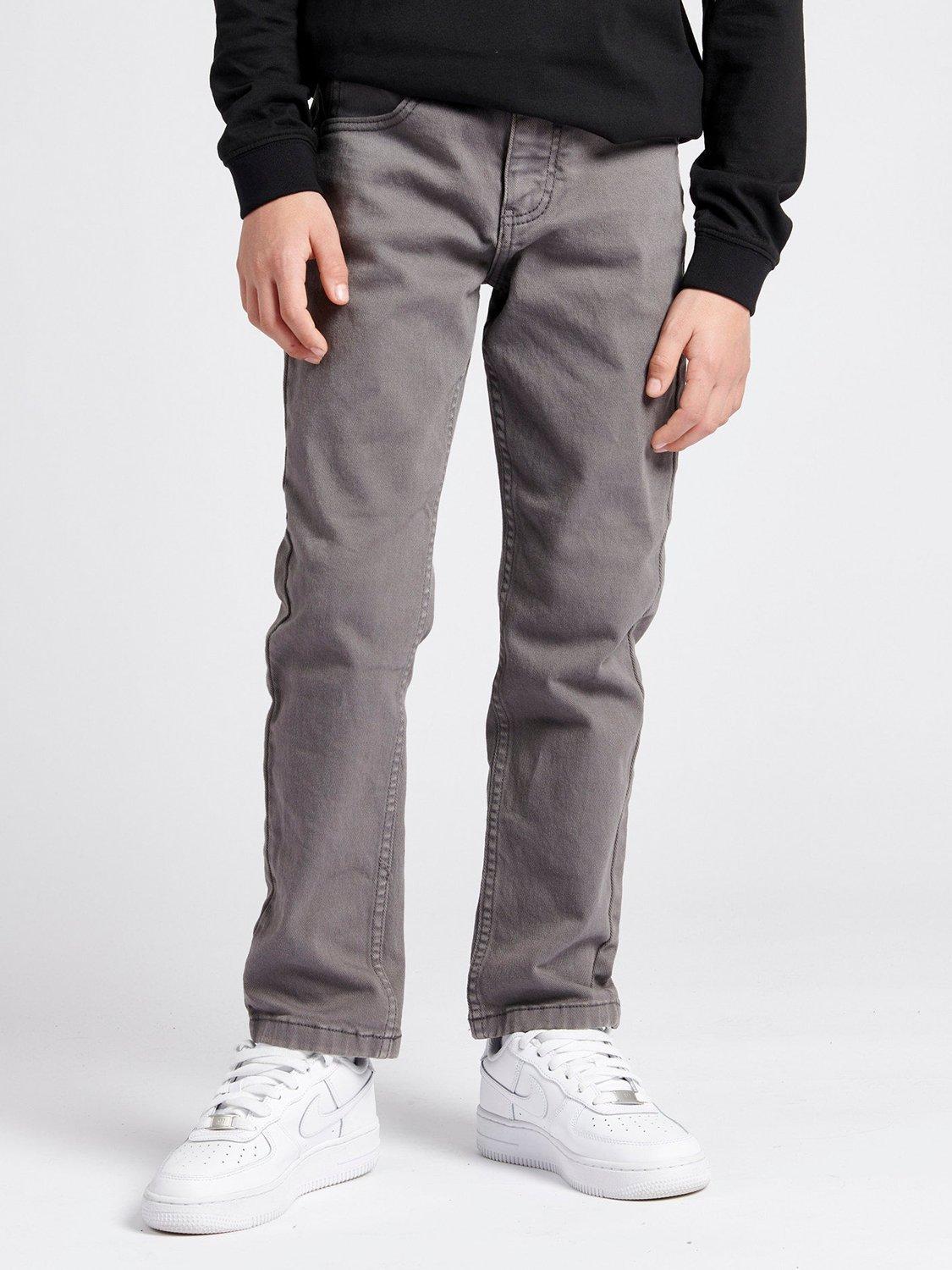 Product image 1 of 8, which shows Lee Kids' Daren Twill Straight Fit Jeans, Thunderstorm, 3-4 years