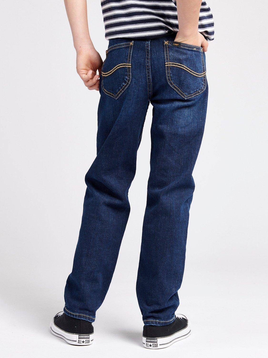 Product image 3 of 8, which shows Lee Kids' West Relaxed Fit Jeans, Mid Blue Wash, 3-4 years