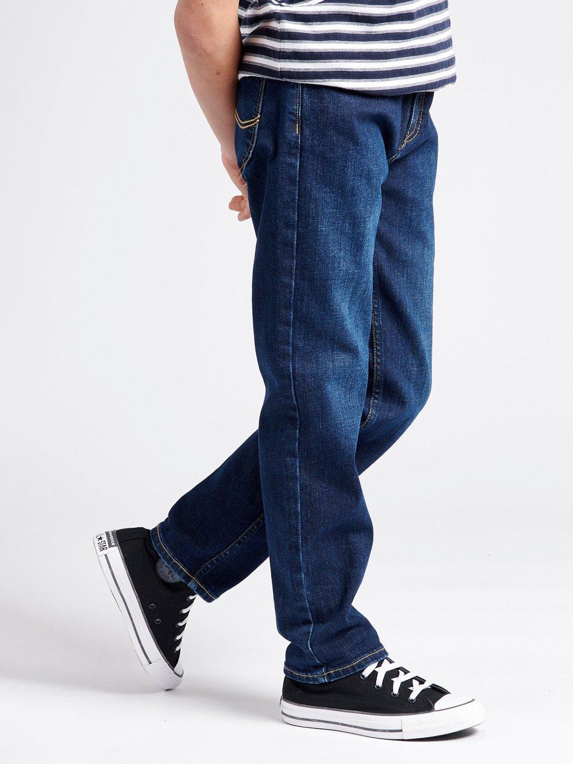 Product image 5 of 8, which shows Lee Kids' West Relaxed Fit Jeans, Mid Blue Wash, 3-4 years