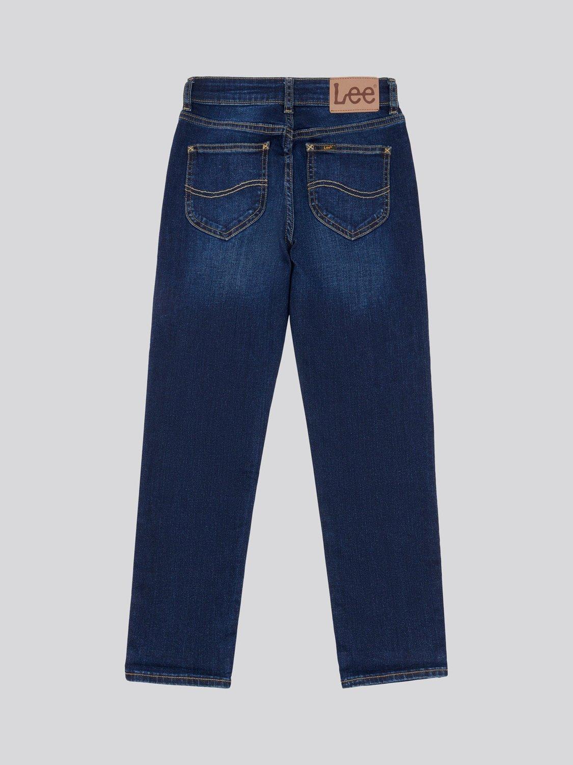 Product image 7 of 8, which shows Lee Kids' West Relaxed Fit Jeans, Mid Blue Wash, 3-4 years