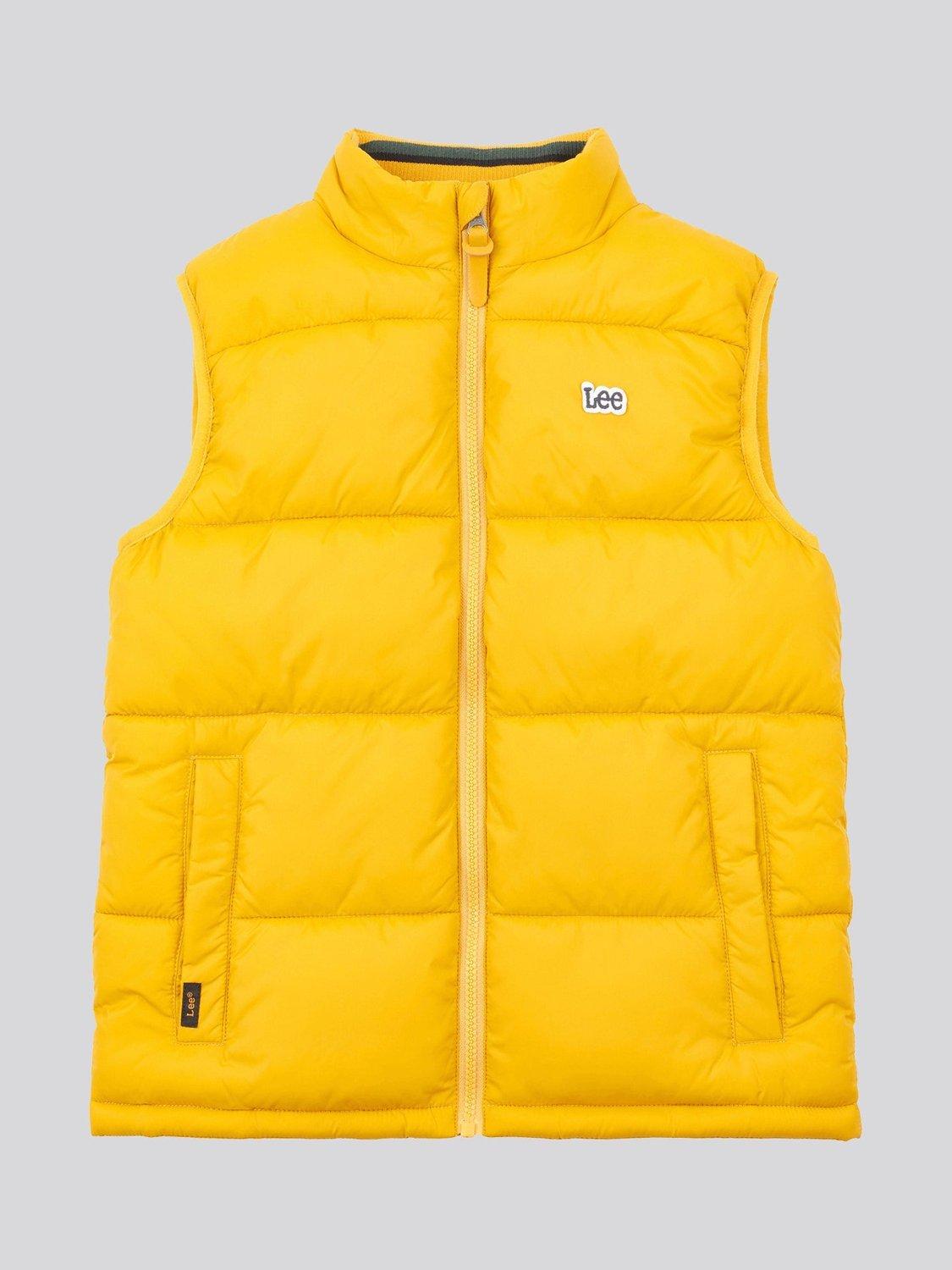 Product image 3 of 5, which shows Lee Kids' Sleeveless Quilted Zip Gilet, Gold, 14-15 years