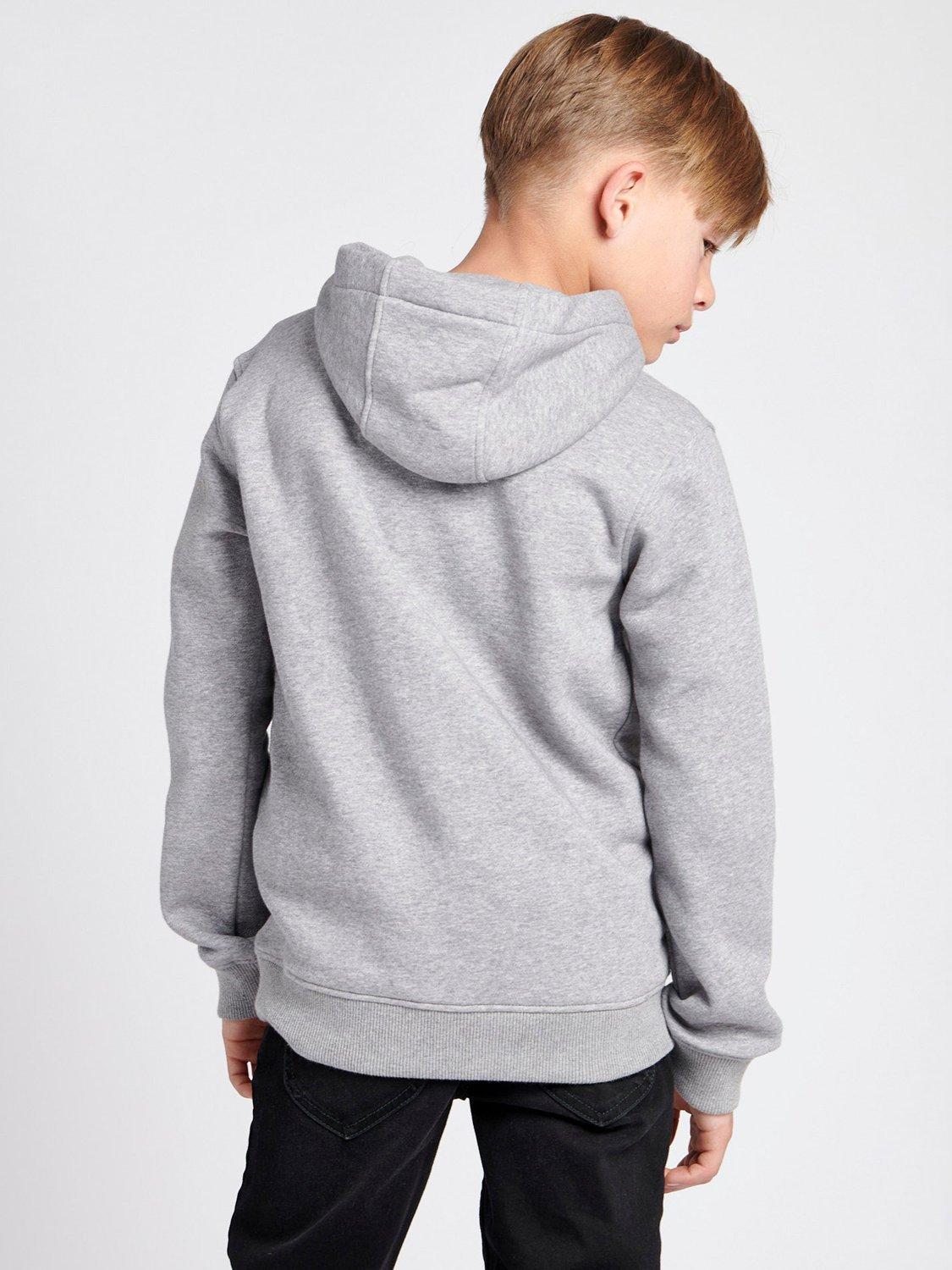 Product image 3 of 7, which shows Lee Kids' Cotton Blend Stripe Logo Hoodie, Vintage Grey Heather, 3-4 years