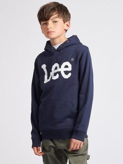 Lee Kids' Wobbly Graphic Hoodie, Navy Blazer