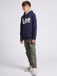 Lee Kids' Wobbly Graphic Hoodie, Navy Blazer