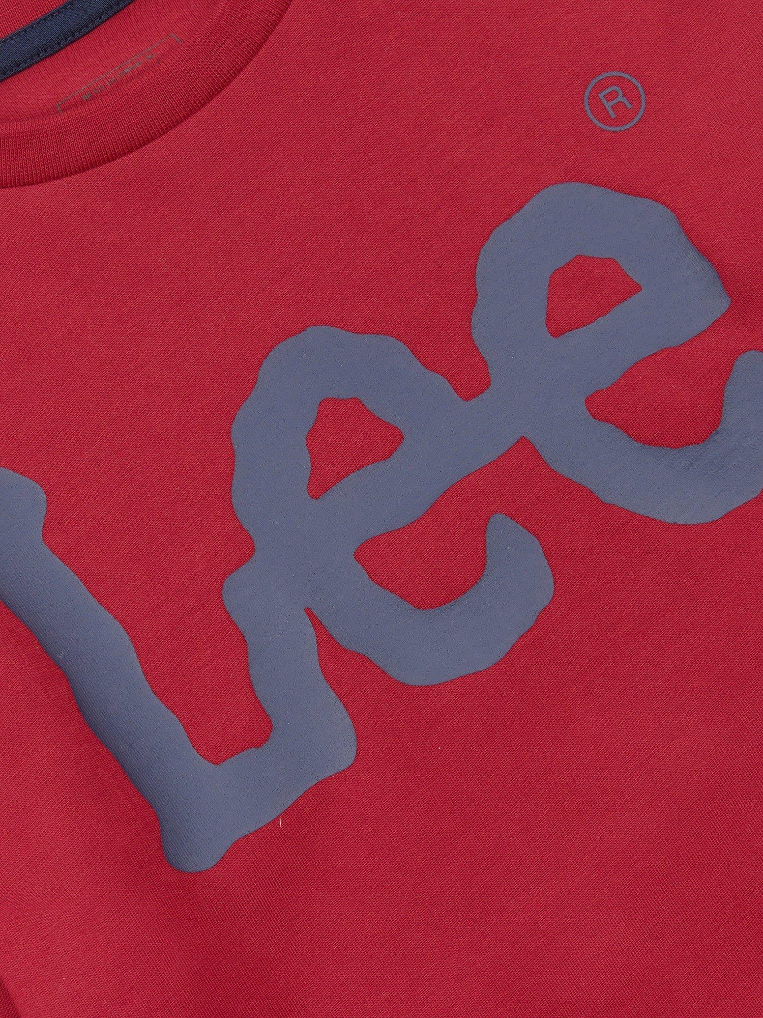 Product image 3 of 3, which shows Lee Kids' Wobbly Graphic Long Sleeve T-Shirt, Rhubarb, 3-4 years