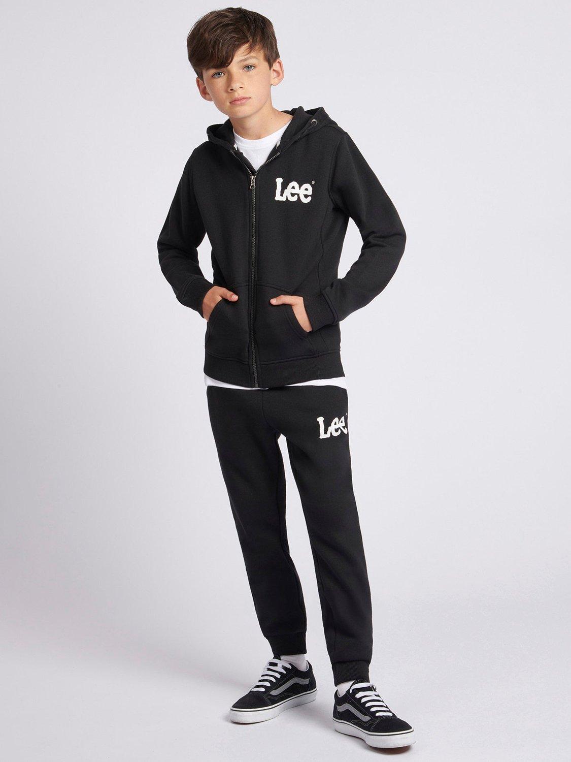 Product image 2 of 8, which shows Lee Kids' Wobbly Graphic Zip Hoodie, Black, 3-4 years