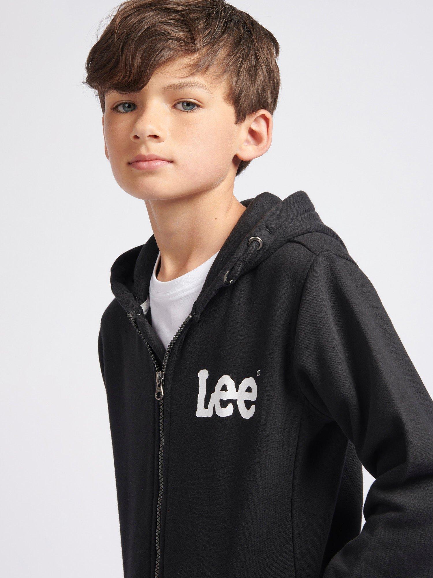 Product image 4 of 8, which shows Lee Kids' Wobbly Graphic Zip Hoodie, Black, 3-4 years