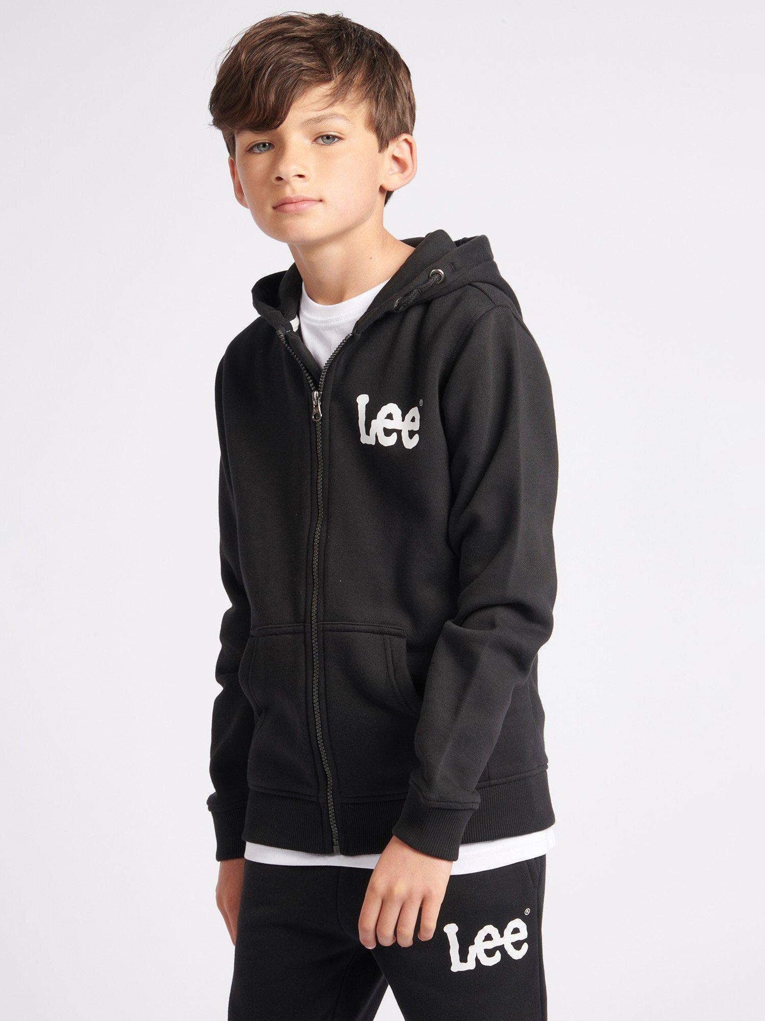 Product image 5 of 8, which shows Lee Kids' Wobbly Graphic Zip Hoodie, Black, 3-4 years