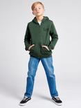 Lee Kids' Wobbly Graphic Zip Hoodie, Deep Forest