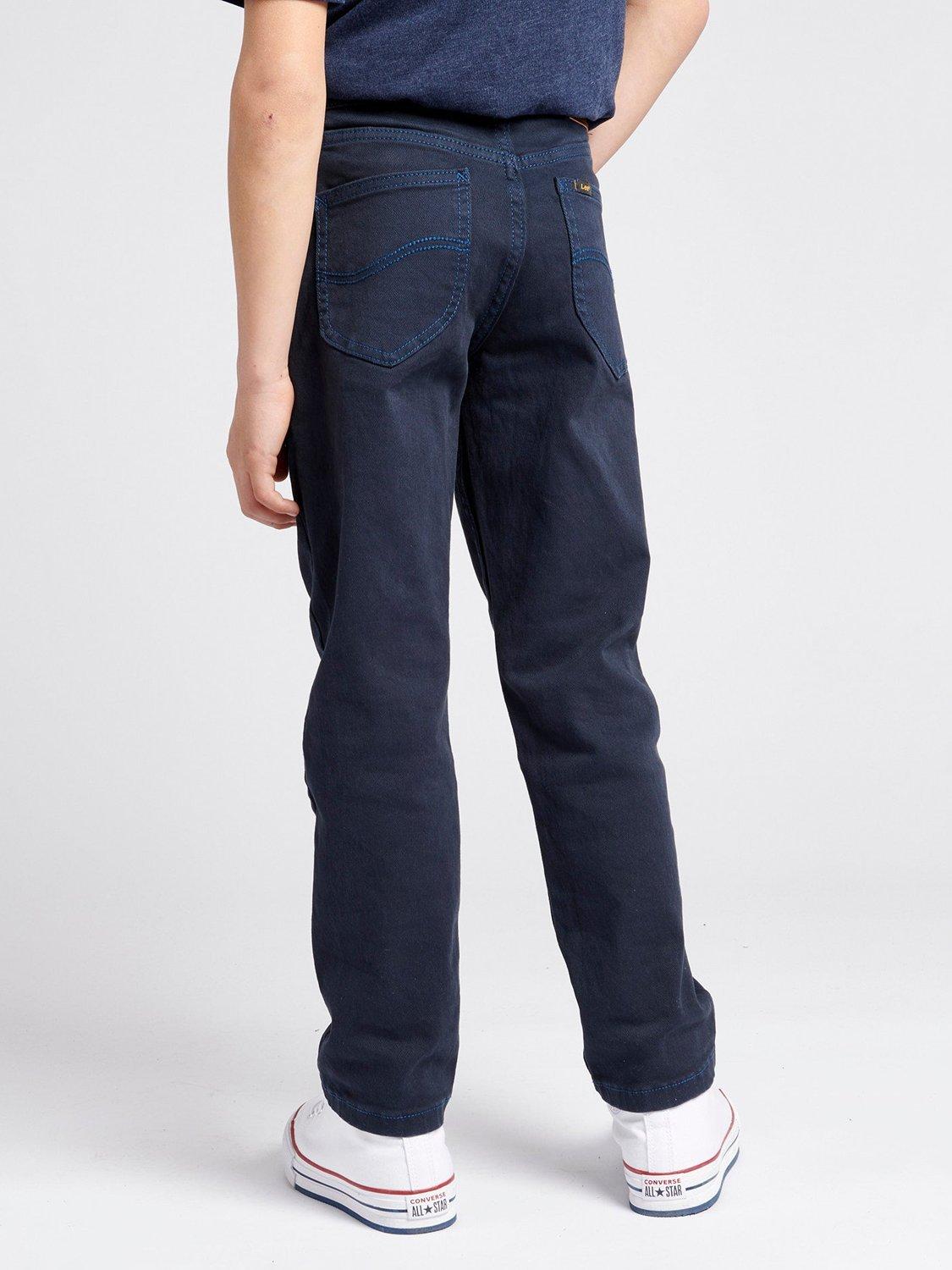 Product image 3 of 8, which shows Lee Kids' Daren Twill Straight Fit Jeans, Navy Blazer, 3-4 years