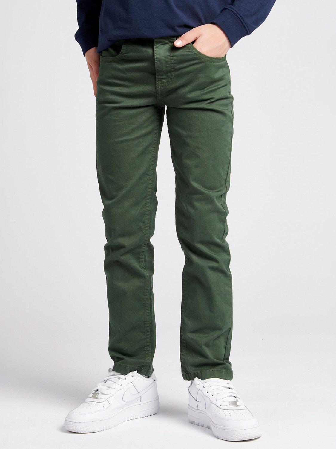 Product image 1 of 7, which shows Lee Kids' Luke Twill Slim Fit Jeans, Climbing Ivy, 3-4 years