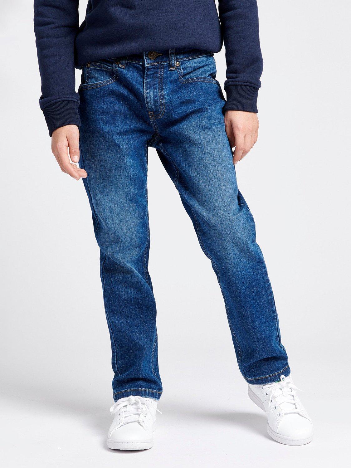 Product image 1 of 7, which shows Lee Kids' Daren Straight Fit Jeans, Mid Wash, 3-4 years