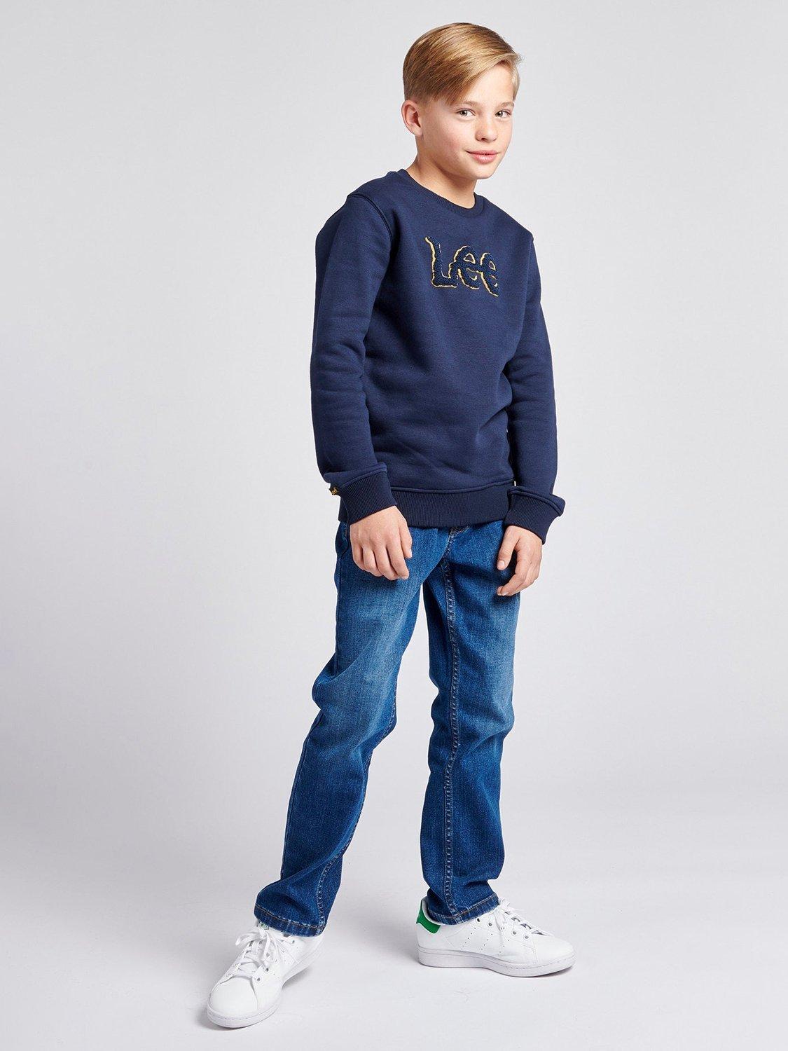 Product image 2 of 7, which shows Lee Kids' Daren Straight Fit Jeans, Mid Wash, 3-4 years