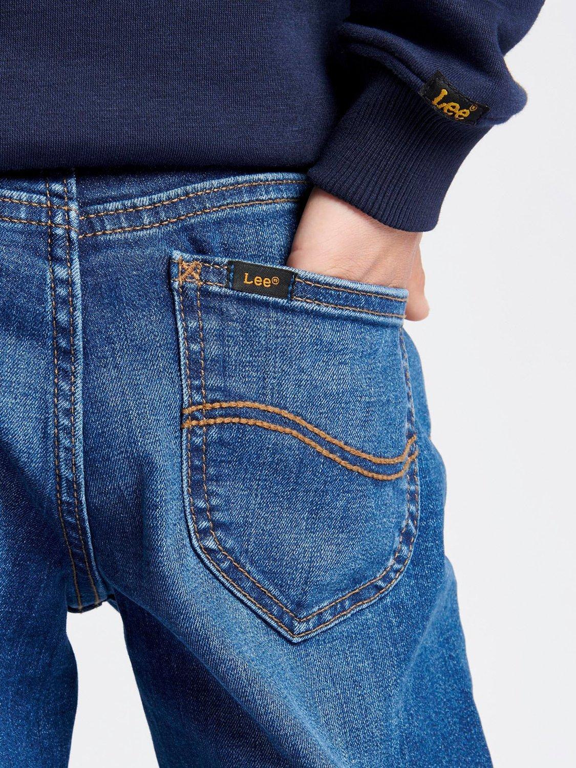 Product image 4 of 7, which shows Lee Kids' Daren Straight Fit Jeans, Mid Wash, 3-4 years