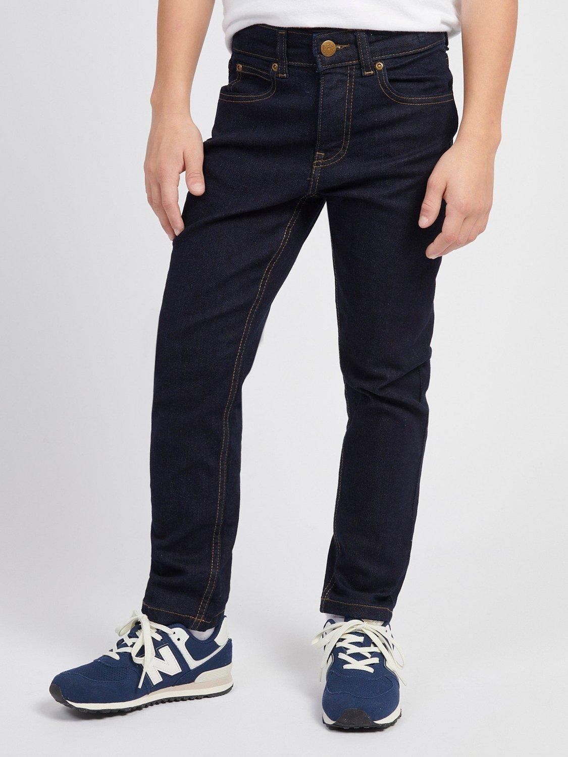 Product image 1 of 8, which shows Lee Kids' Daren Straight Fit Jeans, Rinse Wash, 3-4 years