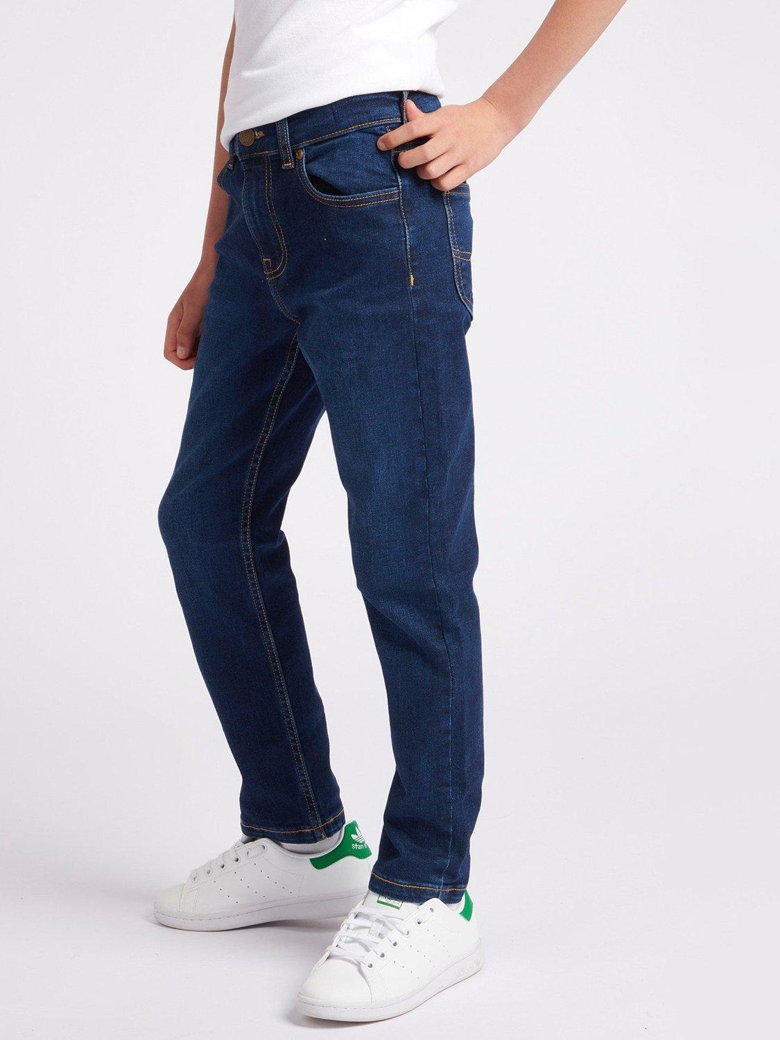 Product image 5 of 8, which shows Lee Kids' Luke Slim Fit Tapered Jeans, Dark Blue Wash, 3-4 years
