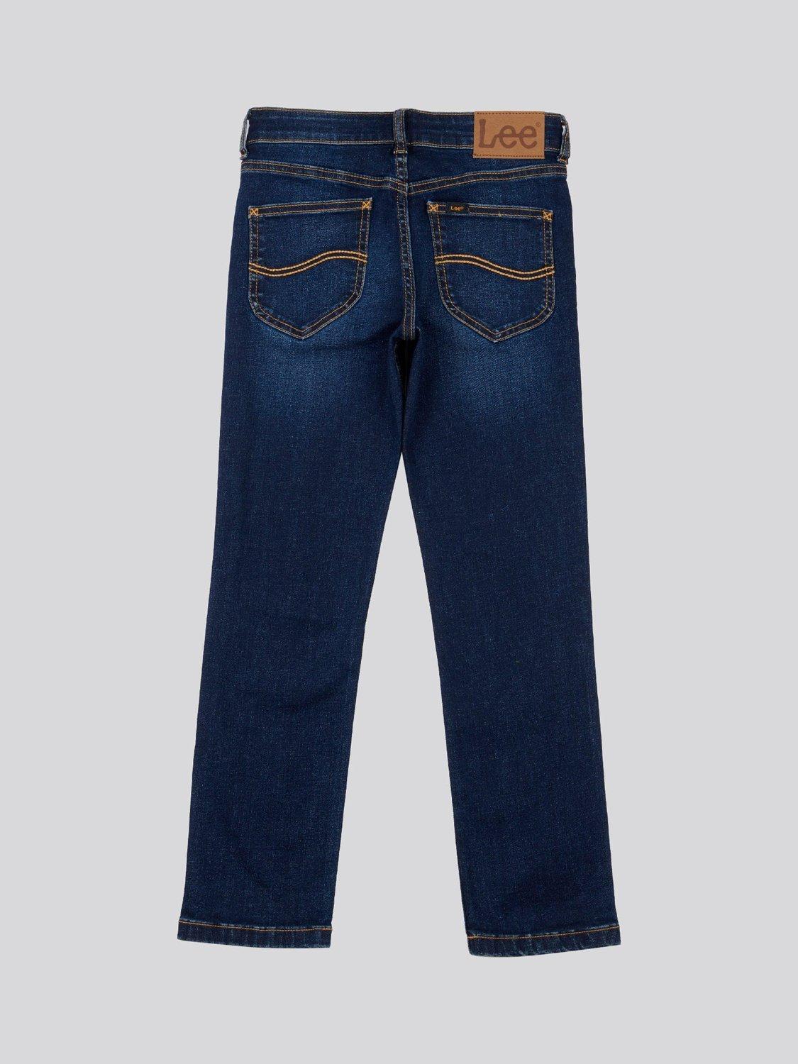 Product image 7 of 8, which shows Lee Kids' Luke Slim Fit Tapered Jeans, Dark Blue Wash, 3-4 years