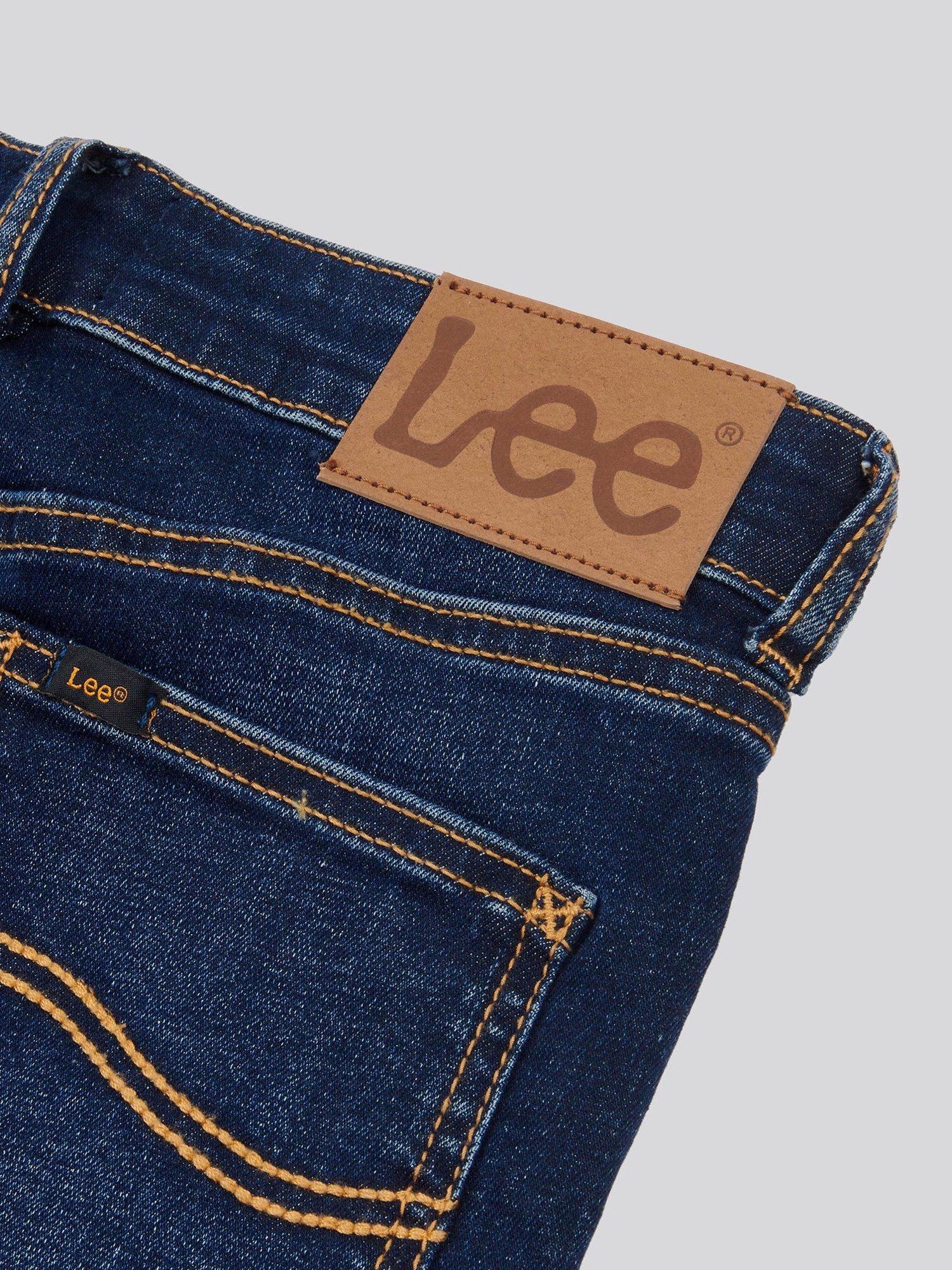 Product image 8 of 8, which shows Lee Kids' Luke Slim Fit Tapered Jeans, Dark Blue Wash, 3-4 years