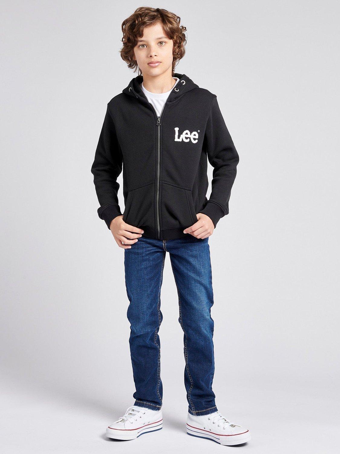 Product image 2 of 8, which shows Lee Kids' Luke Denim Mid-Rise Jeans, Dark Indigo Wash, 3-4 years