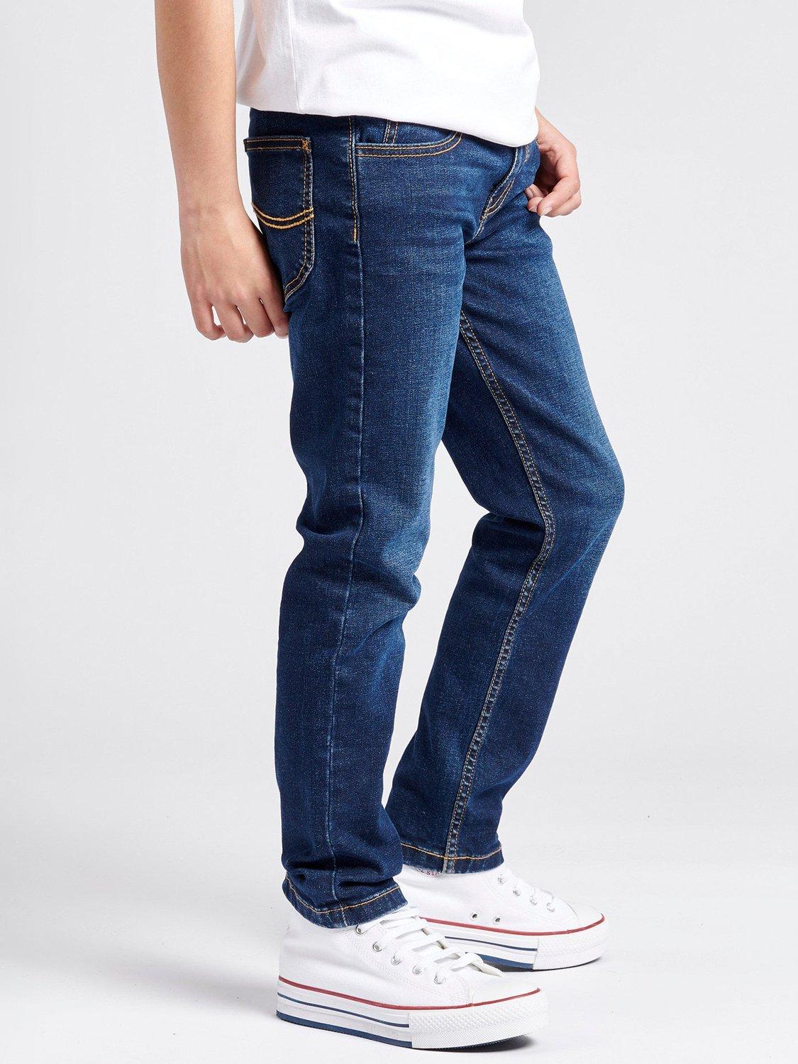 Product image 5 of 8, which shows Lee Kids' Luke Denim Mid-Rise Jeans, Dark Indigo Wash, 3-4 years