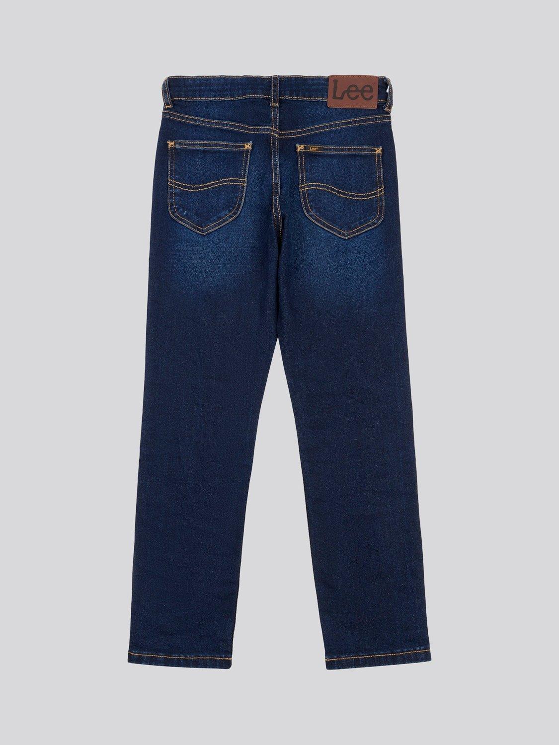 Product image 7 of 8, which shows Lee Kids' Luke Denim Mid-Rise Jeans, Dark Indigo Wash, 3-4 years