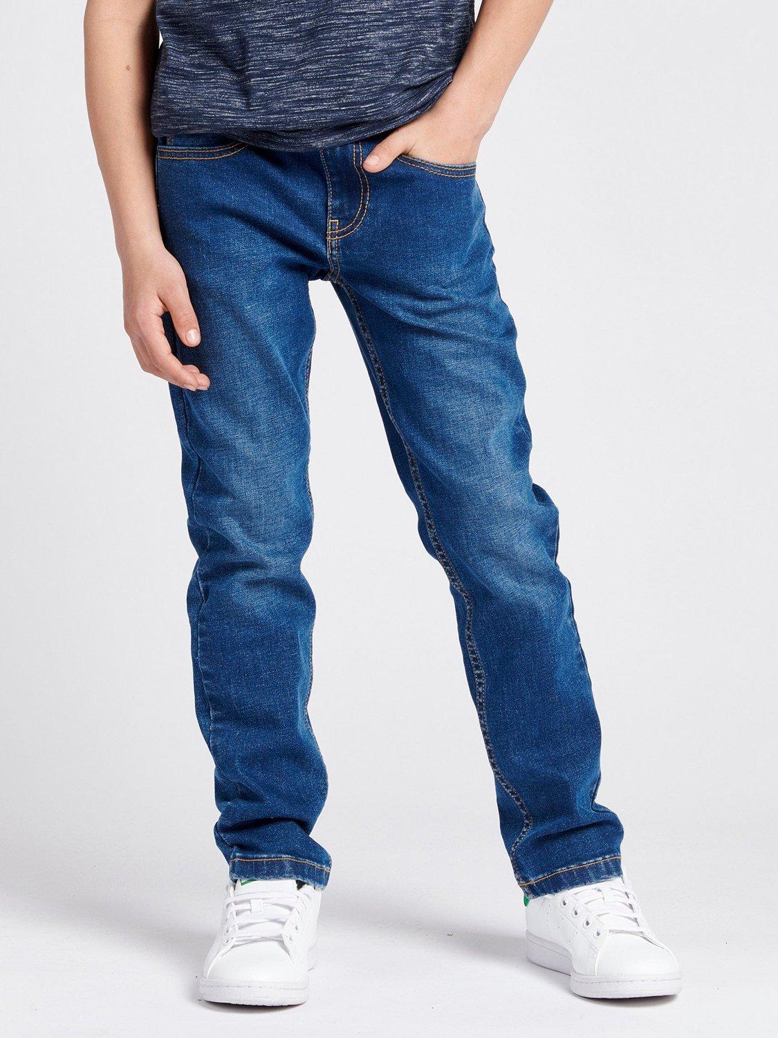 Product image 1 of 2, which shows Lee Kids' Luke Slim Fit Tapered Jeans, Blue, 3-4 years