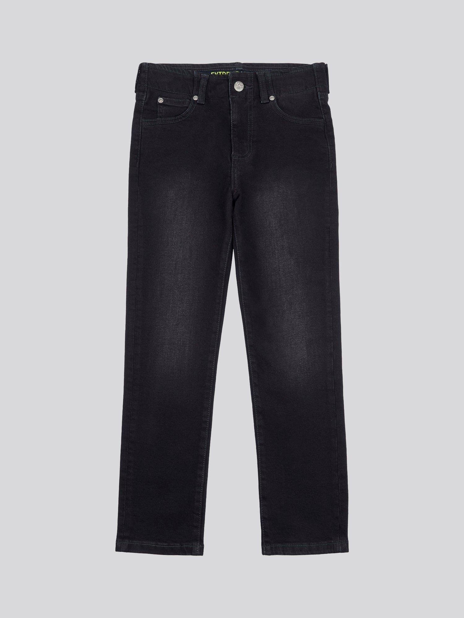 Product image 6 of 8, which shows Lee Kids' Malone Stretch Denim Skinny Jeans, Washed Black, 3-4 years