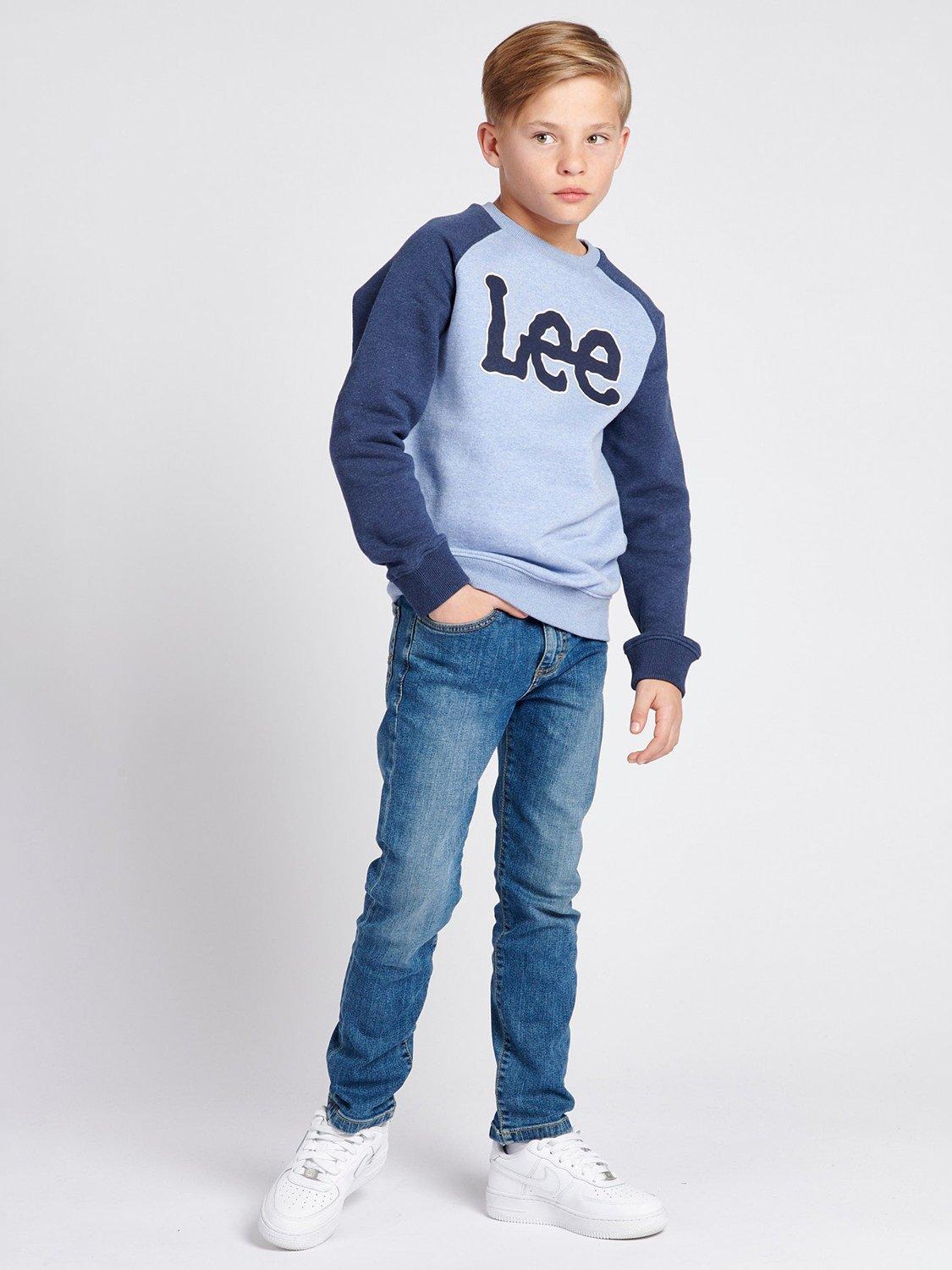 Product image 2 of 8, which shows Lee Kids' Malone Stretch Denim Skinny Jeans, Mid Wash, 3-4 years