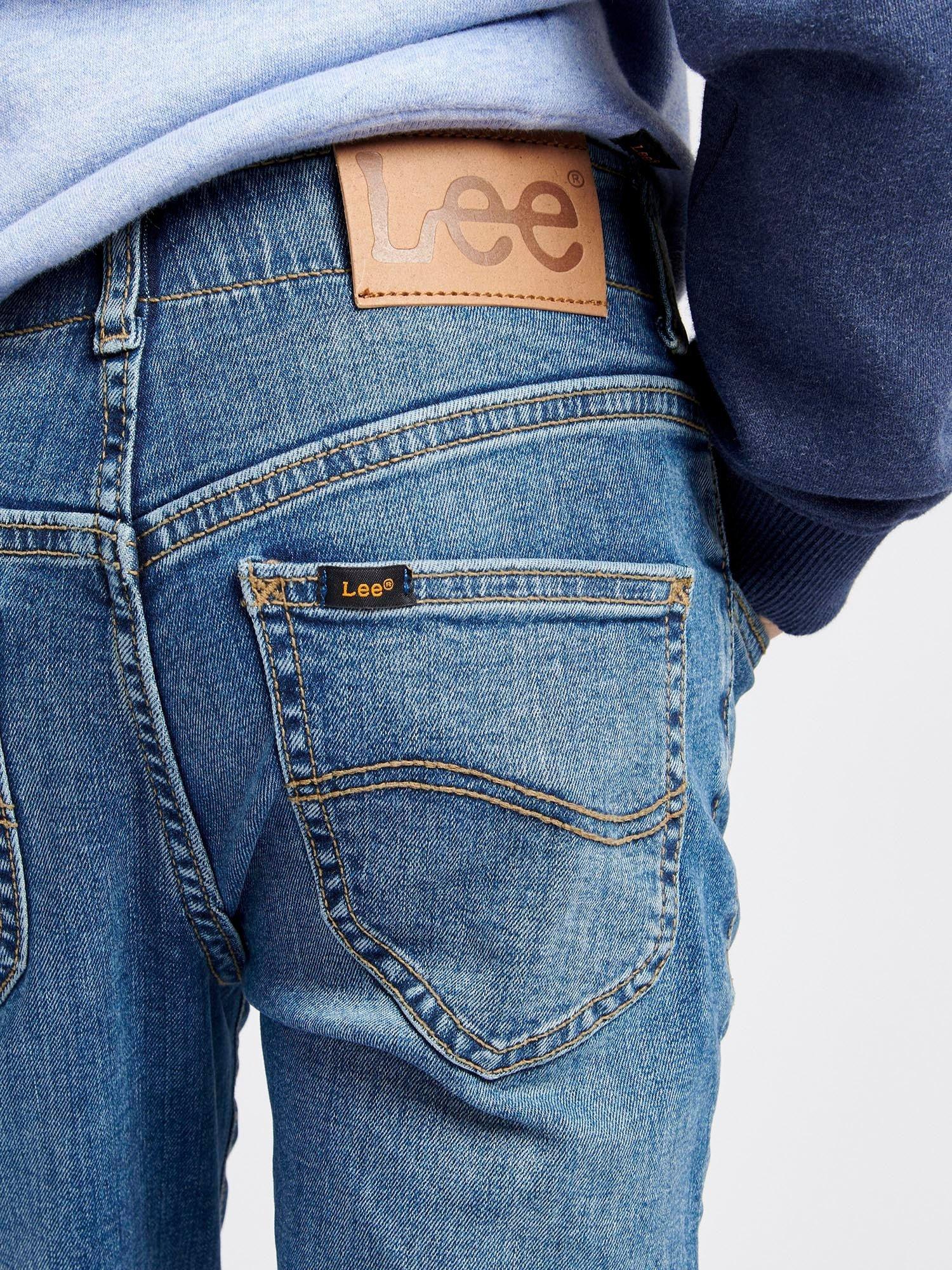 Product image 4 of 8, which shows Lee Kids' Malone Stretch Denim Skinny Jeans, Mid Wash, 3-4 years