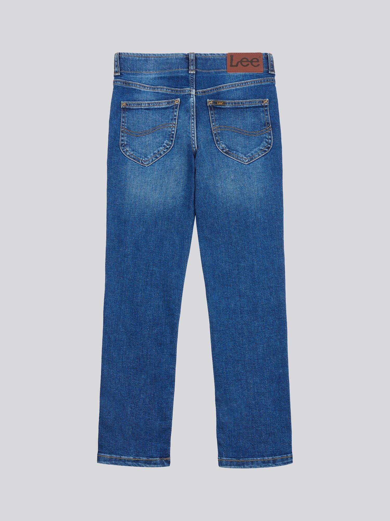 Product image 7 of 8, which shows Lee Kids' Malone Stretch Denim Skinny Jeans, Mid Wash, 3-4 years