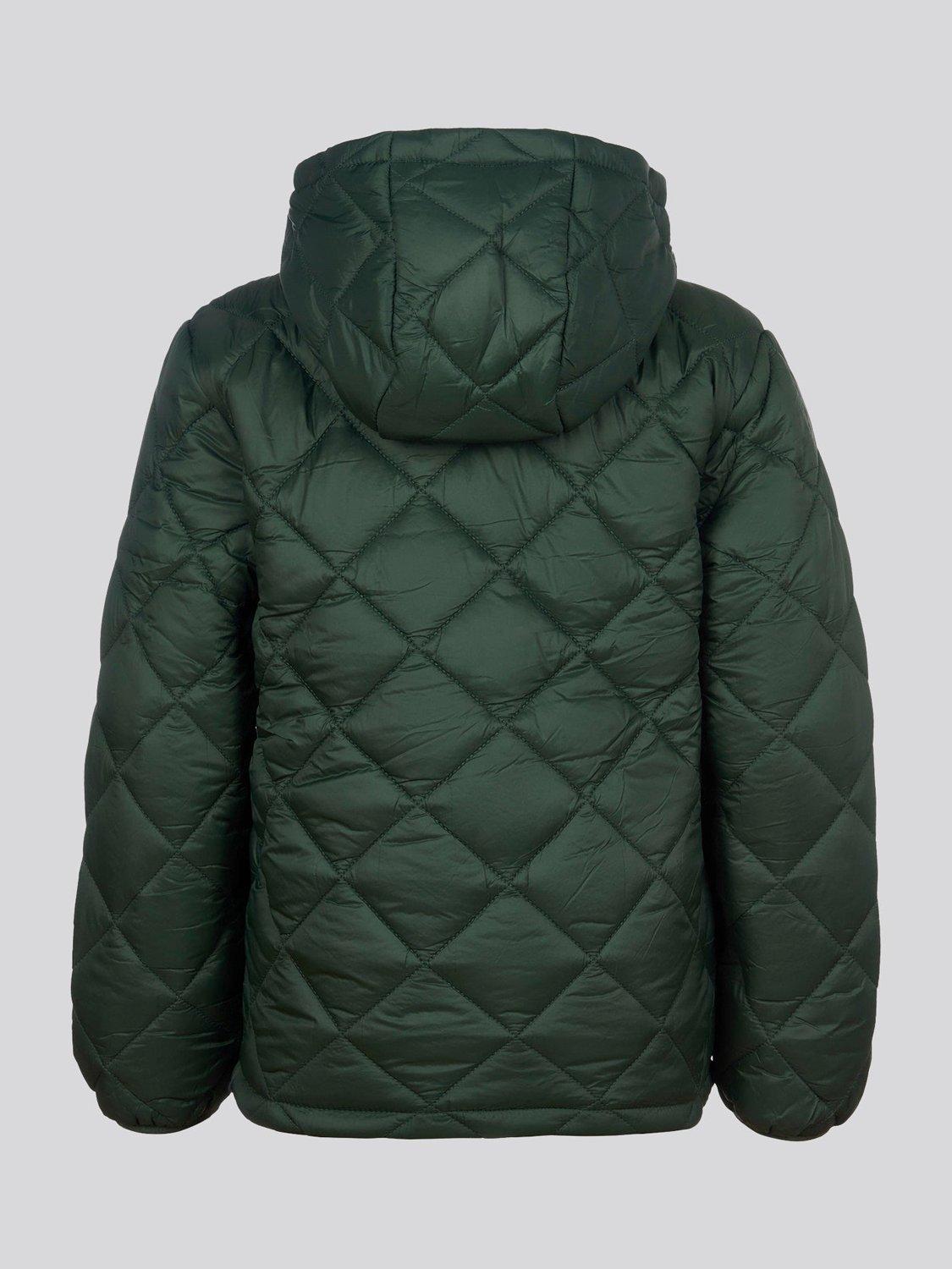 Product image 8 of 9, which shows Lee Kids' Diamond Quilted Hooded Puffer Jacket, Deep Forest, 3-4 years