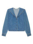 FRAME The Fleet Sailor Denim Top, Blue
