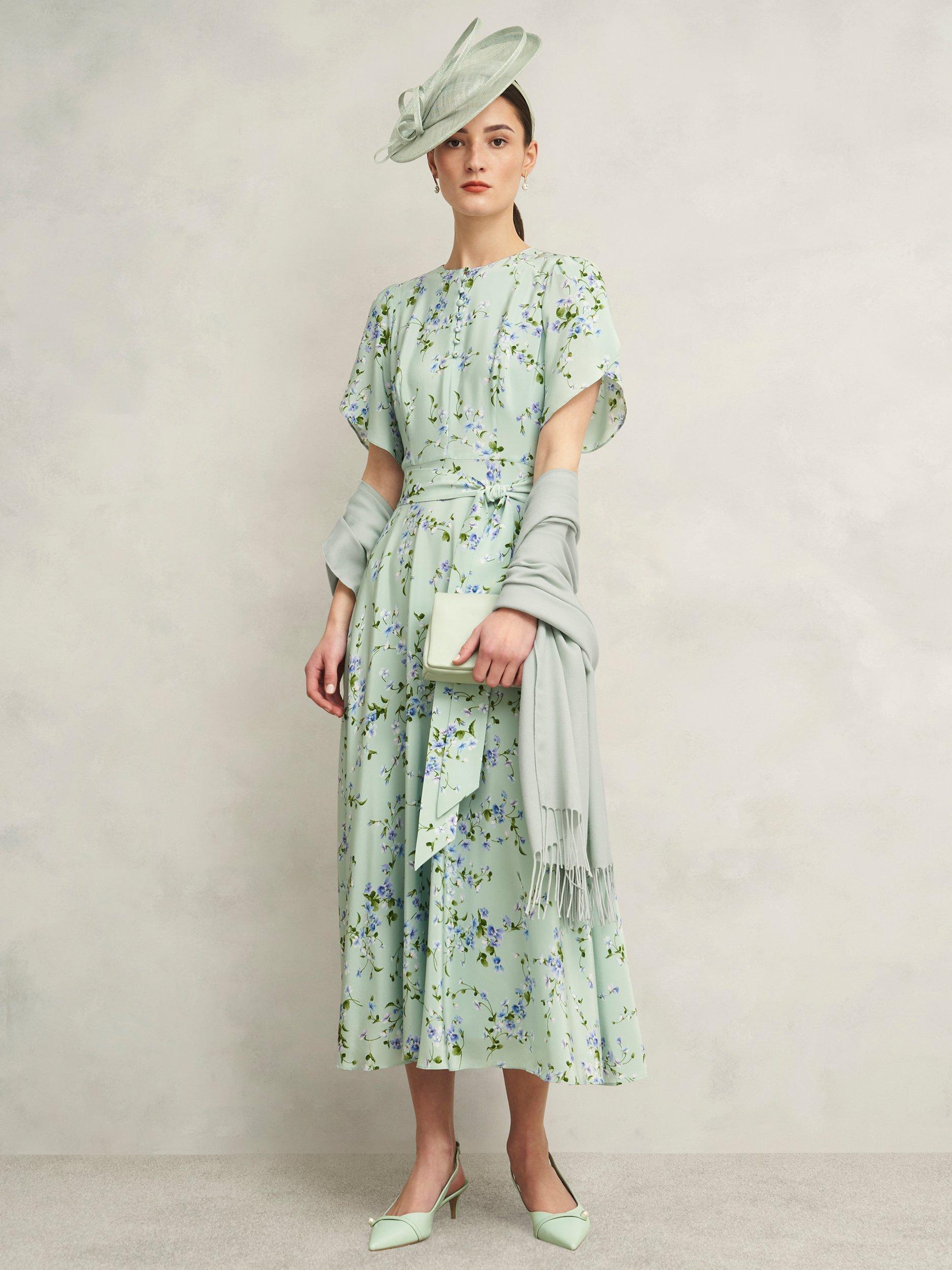 Product image 2 of 3, which shows Hobbs Matilda Scarf, Sage Green